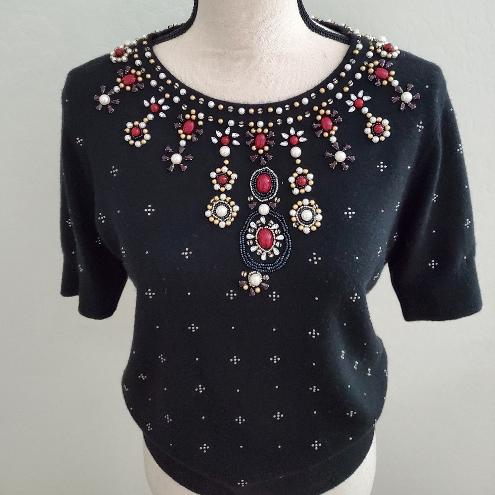 Alice & Olivia Beaded Top